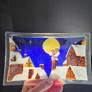 Peggy Karr, Christmas Eve 9.5" x 5.5"  Signed Holiday Plate In Box